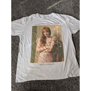 Florence + The Machine High As Hope Tour 2018 Graphic T-Shirt White Large Mens